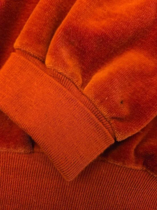 Vintage Sears JR Bazaar Rust Velour Pullover Sweatshirt - Picture 5 of 8